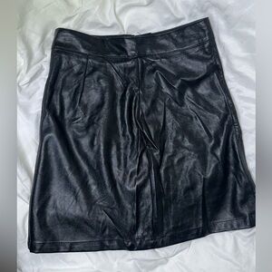 Black Leather Mini Skirt